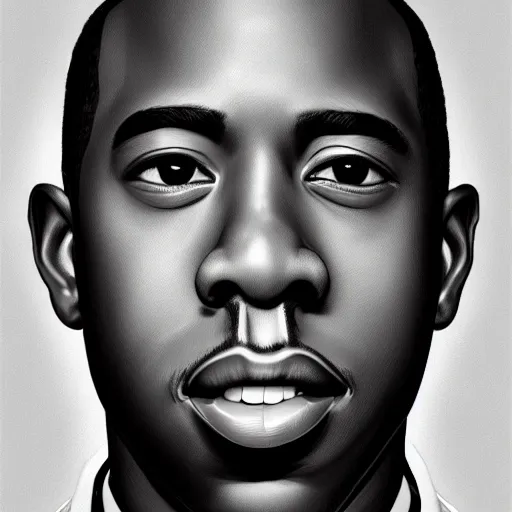 Prompt: closeup portrait shot of tyler the creator wearing a ups uniform, intricate, cool, highly detailed, centered, digital painting, artstation, concept art, smooth, sharp focus, illustration, artgerm,