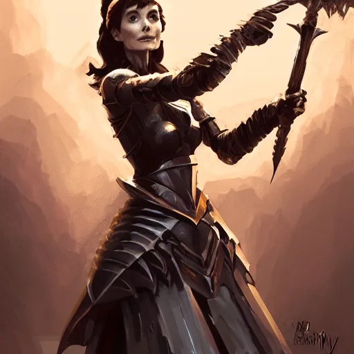 Prompt: Audrey Hepburn, battle armour, casting epic spell, magic the gathering artwork, D&D, fantasy, cinematic lighting, centered, symmetrical, highly detailed, digital painting, artstation, concept art, smooth, sharp focus, illustration, volumetric lighting, epic Composition, 8k, art by Akihiko Yoshida and Greg Rutkowski and Craig Mullins and Daniel Dociu, heroic pose, oil painting, cgsociety, magic lab background