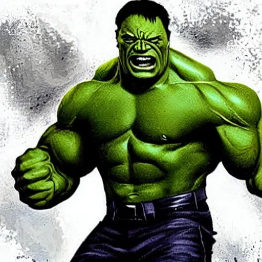 Image similar to the rock as the hulk