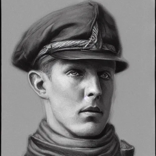 Image similar to a detailed photorealistic sepia - toned color portrait photo of a 1 9 1 7 worried clean - shaven british lieutenant in detailed field gear not wearing a hat in wadi rum, ultra realistic, painted, intricate details, lovecraft, atmospheric, dark, horror, brooding, highly detailed, by clyde caldwell