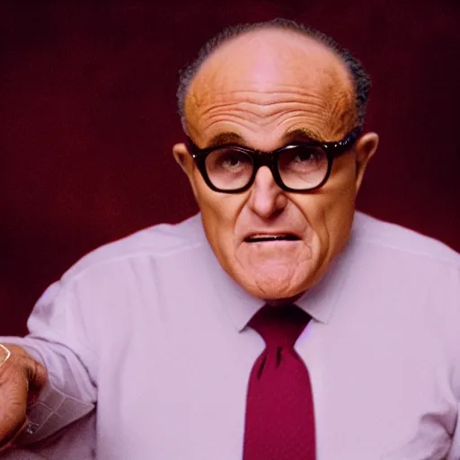 Image similar to film still of rudy giuliani in the new mean girls movie, 4 k