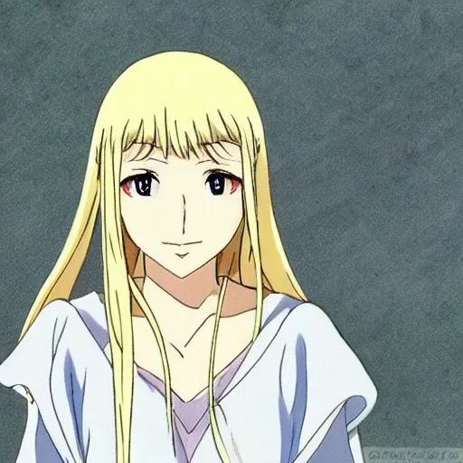 Prompt: galadriel as an anime character