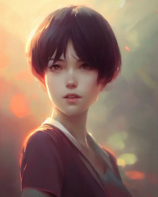 Image similar to , beautiful, detailed portrait, cell shaded, 4 k, concept art, by wlop, ilya kuvshinov, artgerm, krenz cushart, greg rutkowski, pixiv. cinematic dramatic atmosphere, sharp focus, volumetric lighting, cinematic lighting, studio quality