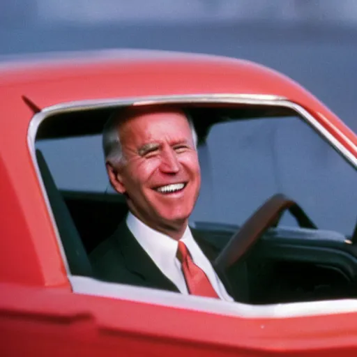 Image similar to Joe Biden driving a Ford Pinto, 8k, high definition, highly detailed, photo realistic