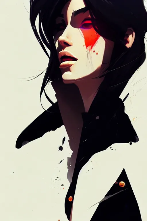 Image similar to a ultradetailed beautiful panting of a stylish woman in a black blazer, by conrad roset, greg rutkowski and makoto shinkai, trending on artstation