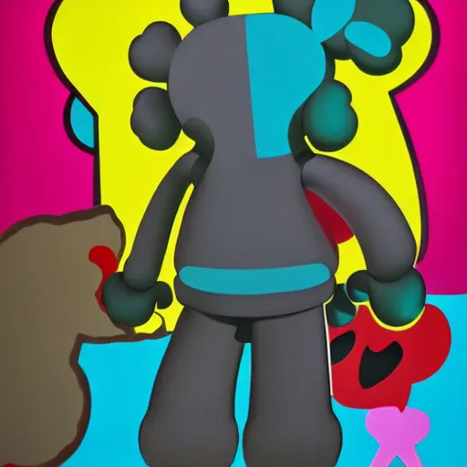 Image similar to beautiful kaws artwork