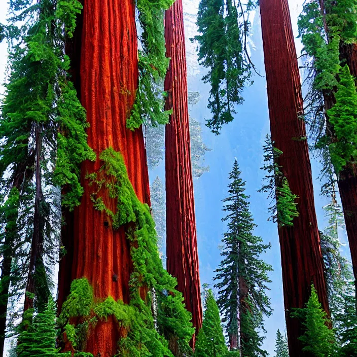 Image similar to giant jellyfish swarming among the giant sequoia trees at 2875 adanac.st vanvcouver,british columbia,canada