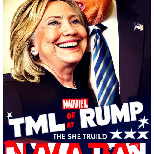 Image similar to poster of the movie : a small loan, starring donald trump and hillary clinton