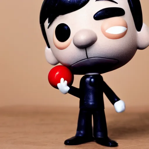 Prompt: photo of a mr bean funkopop