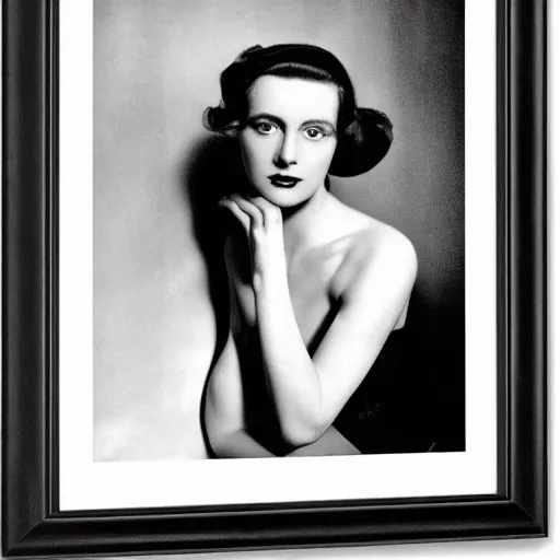 Image similar to portrait of an actress by Cecil Beaton, glamorous Hollywood style lighting, black and white, photorealistic