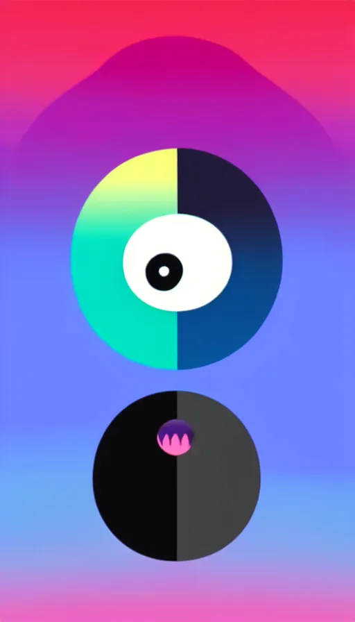 Prompt: Abstract representation of ying Yang concept, by Kurzgesagt,