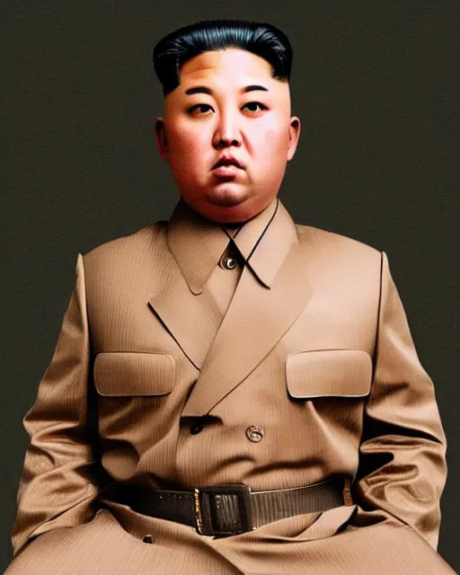 Prompt: portrait photo of kim jong - un kardashian