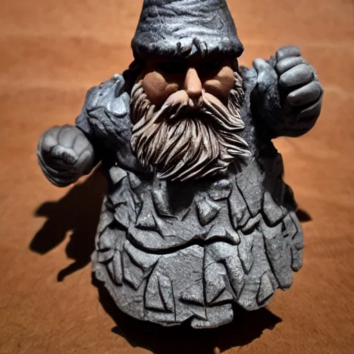 Prompt: a grizzled gnome, half machine, half gnome, extremely detailed,