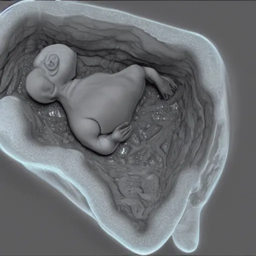 Image similar to 3 d ultrasound imagery of a human fetus at 2 weeks