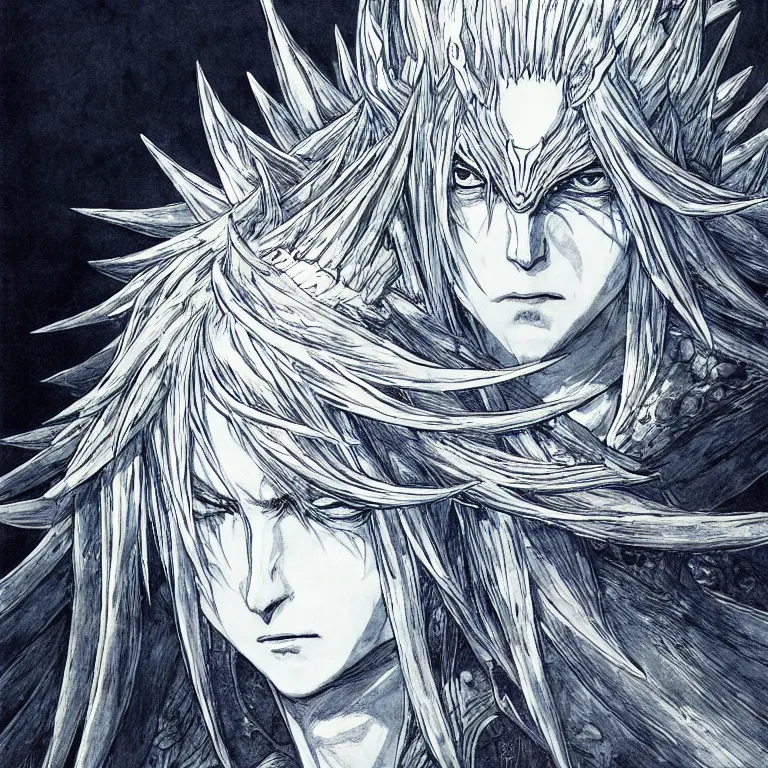 Image similar to Portrait of The Nameless King detailed illustration by Yoshitaka Amano