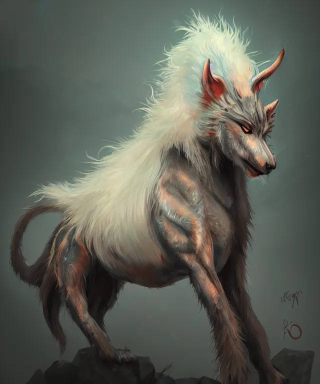 Prompt: a mythical creature covered in fur and spitting caustic acid, fantasy, elegant, digital painting, artstation, concept art, matte, sharp focus, illustration, art by koyoharu gotouge