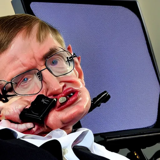 Prompt: Stephen Hawking computer virus