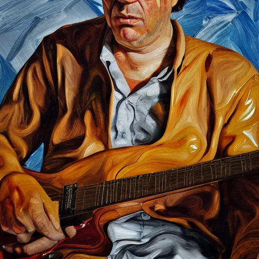 Image similar to high quality high detail painting by lucian freud, hd, dean ween