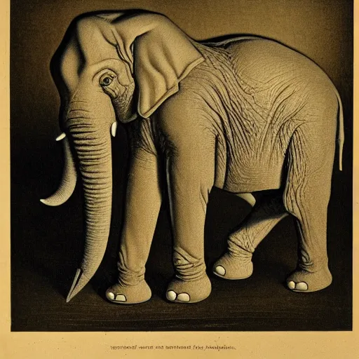 Image similar to creature with the body of an elephant and the head of a human