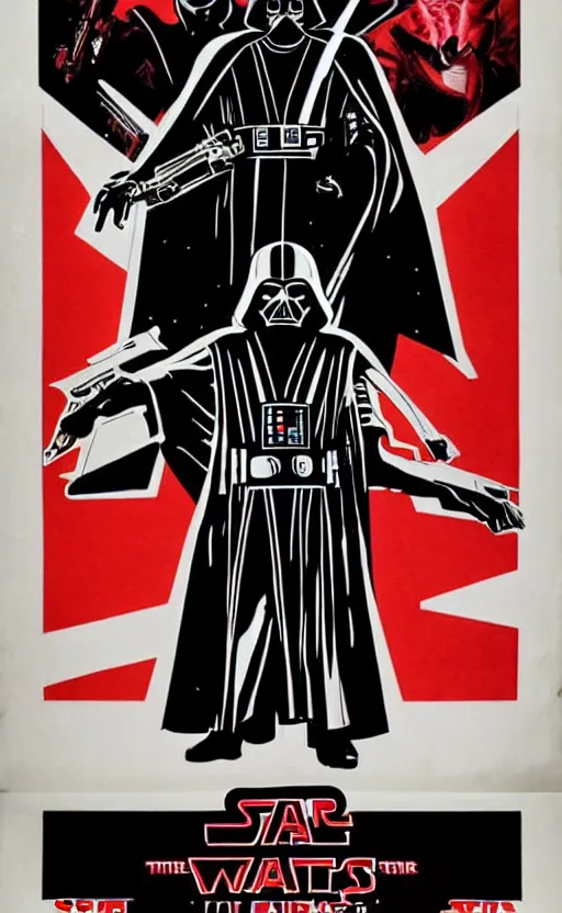 Image similar to a propaganda poster for the galactic empire in star wars, featuring the emperor palpatine, sidious, as a shadow