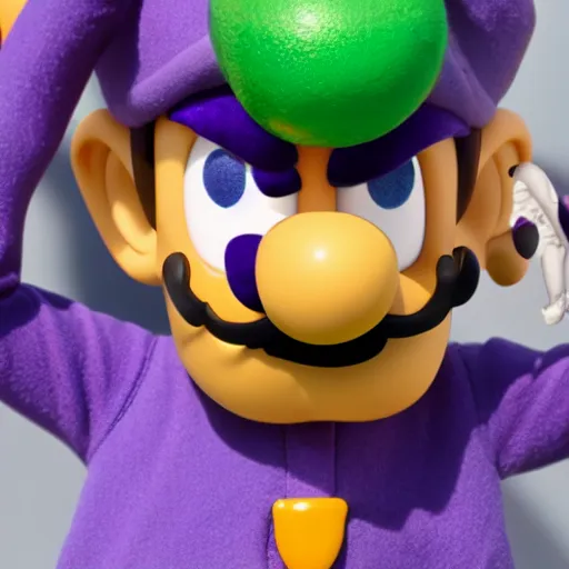 Prompt: out of focus waluigi