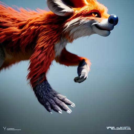 Image similar to weta disney pixar movie still macro close photo of anthropomorphic vulpes vulpes fulva wearing koala : : by weta, greg rutkowski, wlop, ilya kuvshinov, rossdraws, artgerm, octane render, iridescent, bright morning, anime, liosh, mucha : :