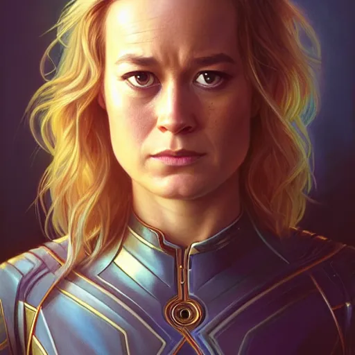 Prompt: portrait painting of brie larson as a skrull, ultra realistic, concept art, intricate details, eerie, highly detailed, photorealistic, octane render, 8 k, unreal engine. art by artgerm and greg rutkowski and charlie bowater and magali villeneuve and alphonse mucha