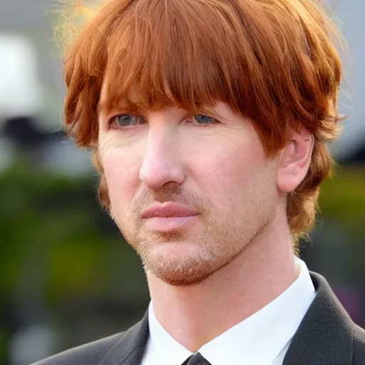 Image similar to award winning portrait of kelly reilly as a young man!!! bare ears, short!! hair and hazel!!! eyes, stubble