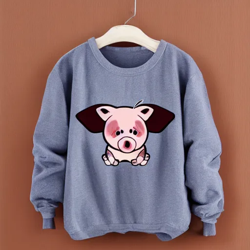 Image similar to cute pig usingorange inmate clothes