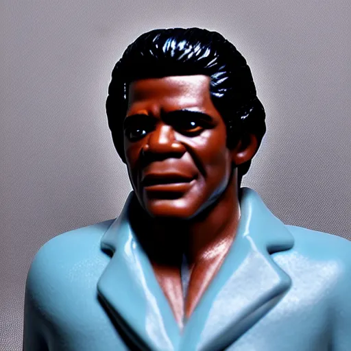 Image similar to a porcelain figurine of james brown, product shot