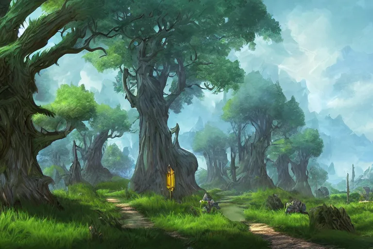 Image similar to the roads of zangarmarsh, digital art,