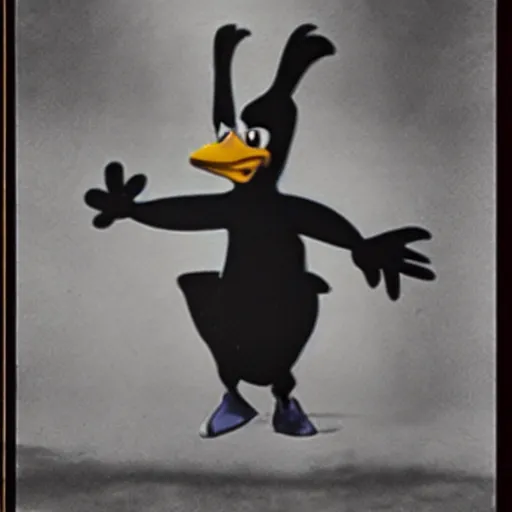 Prompt: a photo of daffy duck in wwii