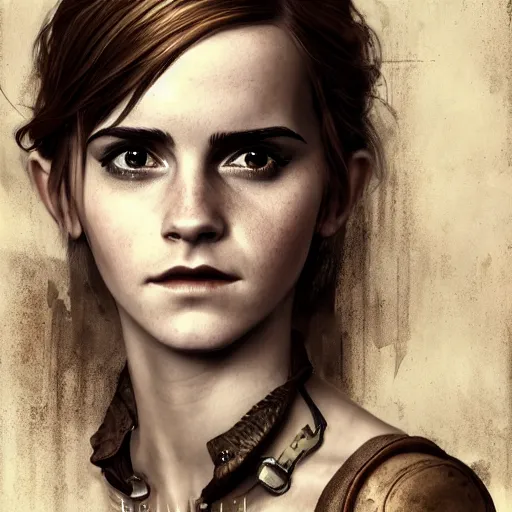 Prompt: steampunk portrait of emma watson, au naturel, hyper detailed, digital art, trending in artstation, cinematic lighting, studio quality, smooth render, unreal engine 5 rendered, octane rendered, art style by klimt and nixeu and ian sprigger and wlop and krenz cushart.