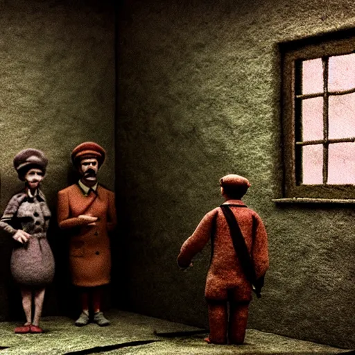 Prompt: life in the soviet gulag claymation by jan svankmejer, hyperrealistic, aesthetic, masterpiece