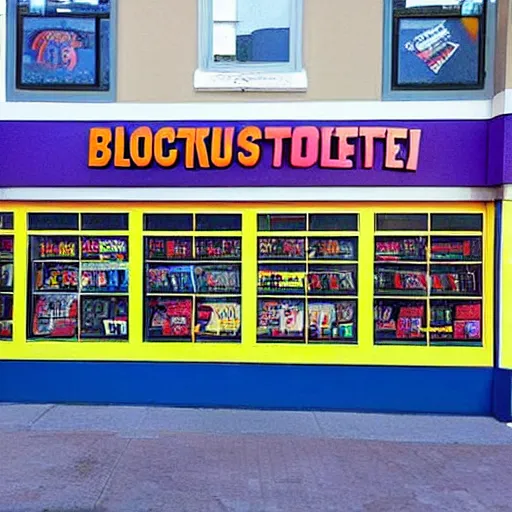 Image similar to blockbuster movie rental store made out of clay