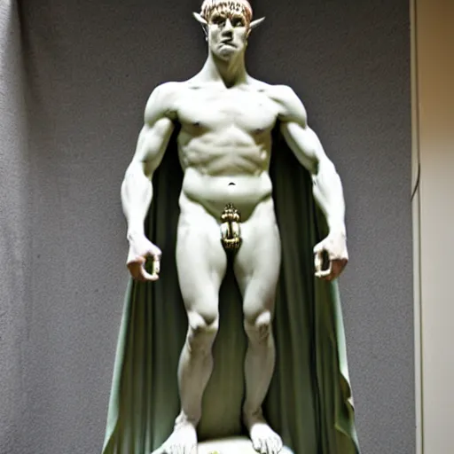 Image similar to sauron as a greek marble statue