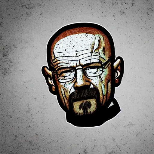 Image similar to pizza made of walter white figurine stickers, unreal, render, splash, award winning photograph