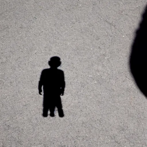 Image similar to small man cast big shadow