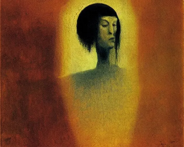 Prompt: Void of the soul. Odilon Redon. Dali.