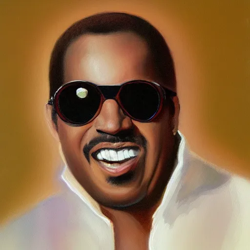 Image similar to a painting of Stevie wonder stops wondering, ultra highly detailed, rococo painting, smooth, sharp focus, artstation, pixiv, art by Francisco Goya