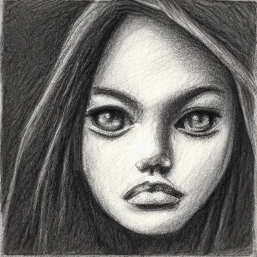 Prompt: charcoal drawing introspective bother 5 x 5 grid