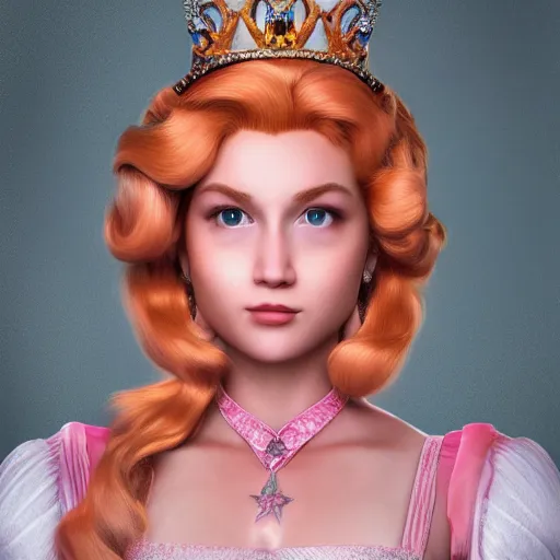 Prompt: stunning award winning hyperrealistic hdr 8 k highly detailed portrait photo of princess peach as a real human