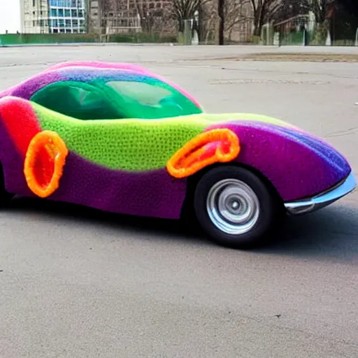 Prompt: a car inspired by Fruit Loops