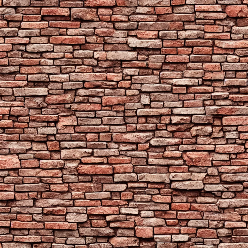 Image similar to photo of an irregular brick wall texture, seamless micro detail