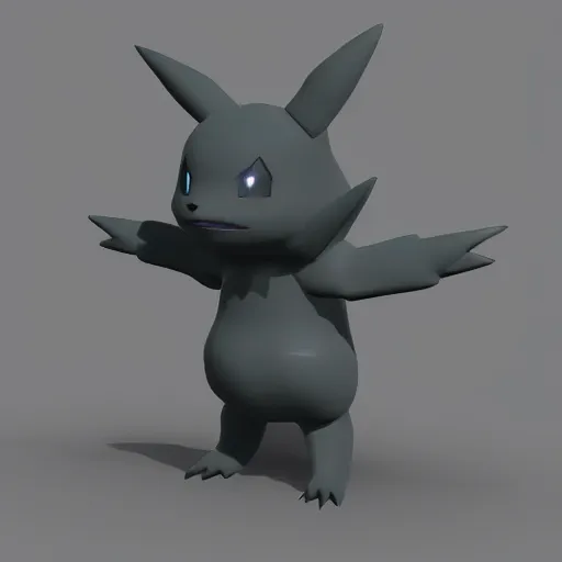 Image similar to a 3 d render of a unknown pokemon