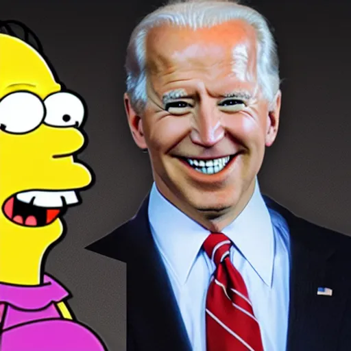 Image similar to photo of homer simpson as joe biden