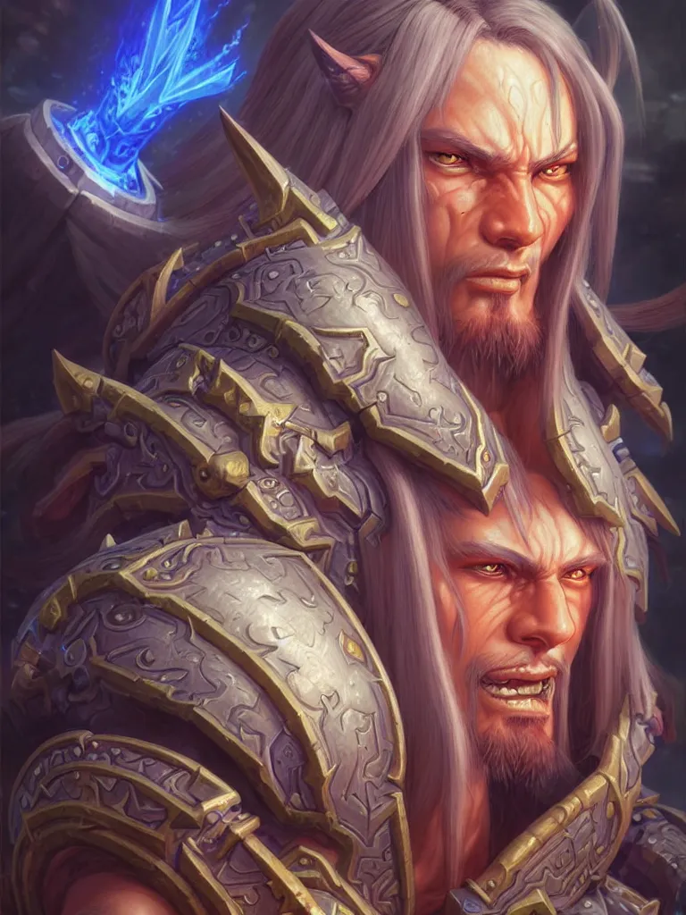 Image similar to World of Warcraft character portrait drawn by Katsuhiro Otomo, photorealistic style, intricate detailed oil painting, detailed illustration, oil painting, painterly feeling, centric composition singular character