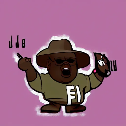 Prompt: biggie smalls chibi