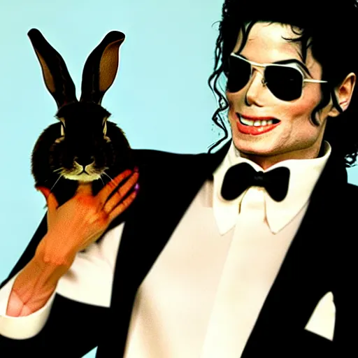 Image similar to bunny rabbit michael jackson