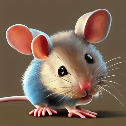 Image similar to cute rat pixar concept art trending artstation oil painting